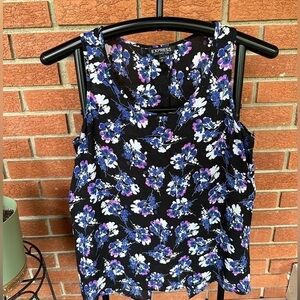Express Floral split back tank